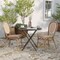 Merrick Lane Celia Set of Two Stacking Thonet Bistro Style Chair, PE Rattan Seat, and Metal Frame for Indoor/Outdoor Use